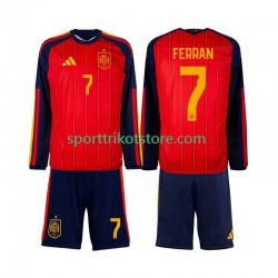 Spanien Kinderset Heim trikot WM 2026 Langarm Ferran Torres 7