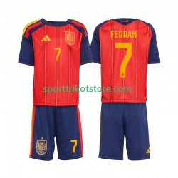 Spanien Kinderset Heim trikot WM 2026 Kurzarm Ferran Torres 7