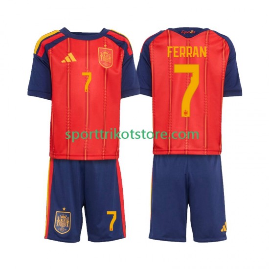 Spanien Kinderset Heim trikot WM 2026 Kurzarm Ferran Torres 7