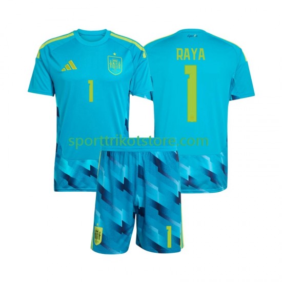 Spanien Kinderset Heim trikot WM 2026 Kurzarm Torwart David Raya 1