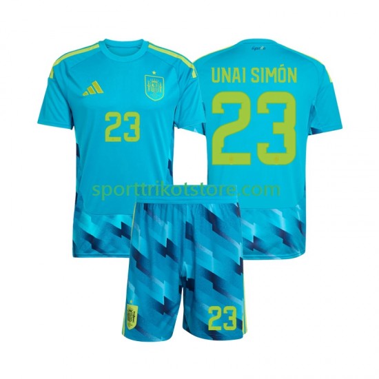 Spanien Kinderset Heim trikot WM 2026 Kurzarm Torwart Unai Simon 23