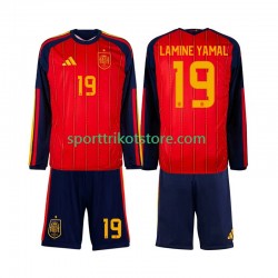 Spanien Kinderset Heim trikot WM 2026 Langarm Lamine Yamal 19