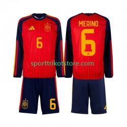 Spanien Kinderset Heim trikot WM 2026 Langarm Mikel Merino 6