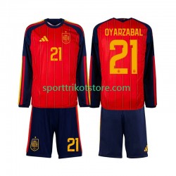 Spanien Kinderset Heim trikot WM 2026 Langarm Mikel Oyarzabal 21