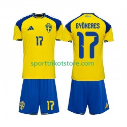Schweden Kinderset Heim trikot 2026 Kurzarm Viktor Gyokeres 17
