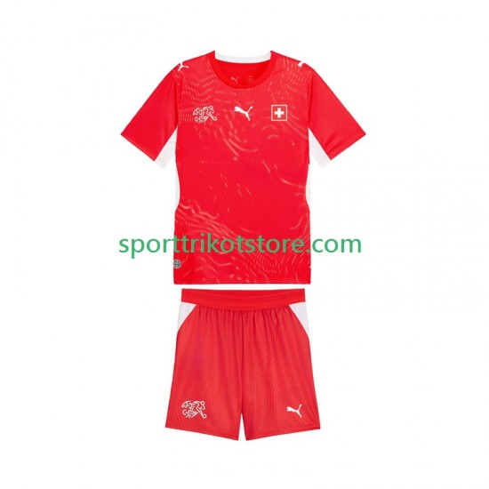 Schweiz Kinderset Heim trikot WM 2026 Kurzarm
