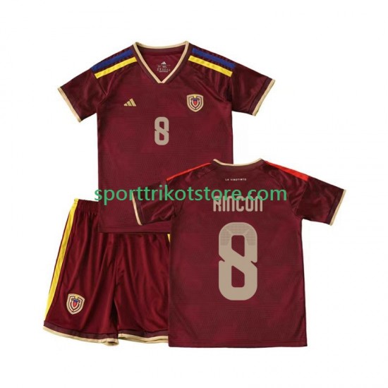 Venezuela Kinderset Heim trikot 2026 Kurzarm Tomas Rincon 8