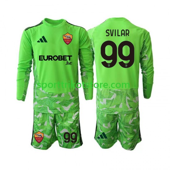 AS Rom Kinderset Heim trikot 2026-2027 Langarm Torwart Mile Svilar 99