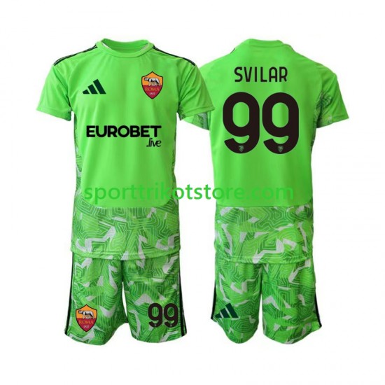 AS Rom Kinderset Heim trikot 2026-2027 Kurzarm Torwart Mile Svilar 99