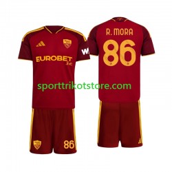 AS Rom Kinderset Heim trikot 2026-2027 Kurzarm Rodrigo Mora 86