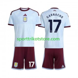 Aston Villa Kinderset Ausweich trikot 2026-2027 Kurzarm Alejandro Garnacho 17