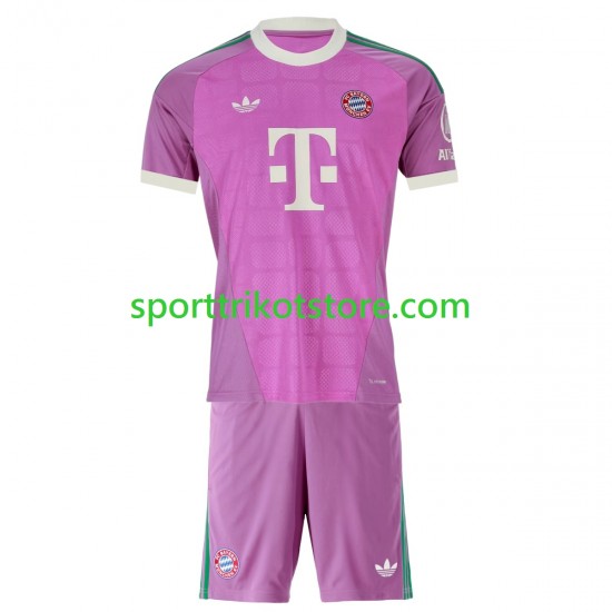 FC Bayern München Kinderset Ausweich trikot 2026-2027 Kurzarm Torwart