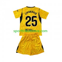 FC Barcelona Kinderset Viertes trikot 2026-2027 Kurzarm Torwart Dominik Livakovic 25