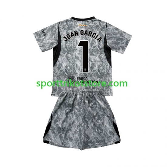 FC Barcelona Kinderset Auswärts trikot 2026-2027 Kurzarm Torwart Joan Garcia 1