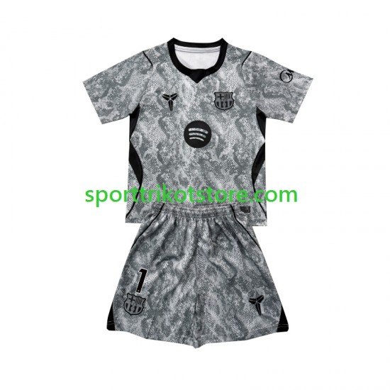 FC Barcelona Kinderset Auswärts trikot 2026-2027 Kurzarm Torwart Joan Garcia 1