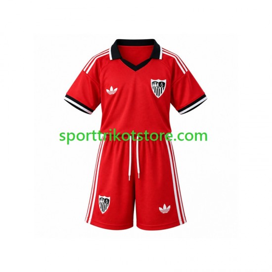 Retro FC Sevilla Kinderset Heim trikot 2026-2027 Kurzarm