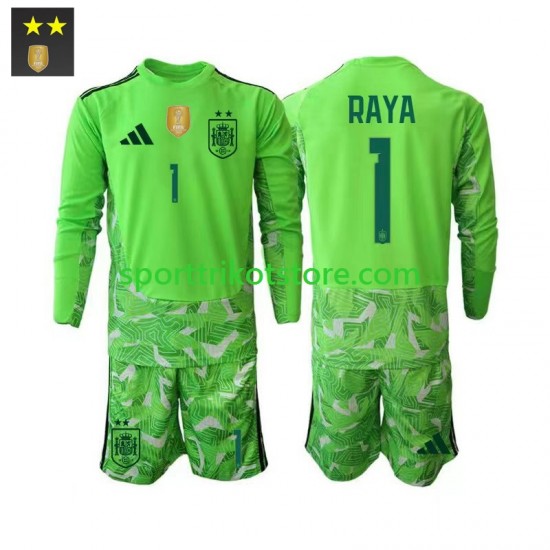 Spanien Kinderset Ausweich trikot 2026-2027 Langarm Torwart David Raya 1