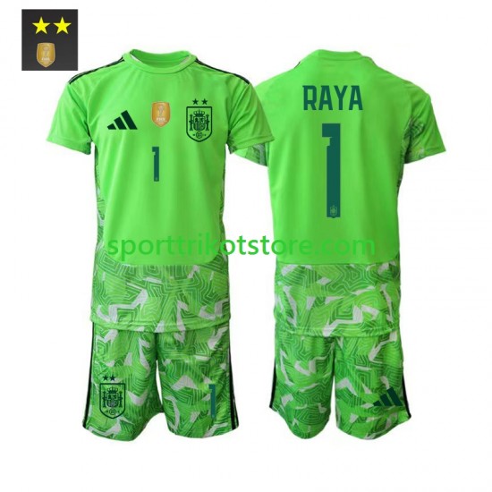 Spanien Kinderset Ausweich trikot 2026-2027 Kurzarm Torwart David Raya 1