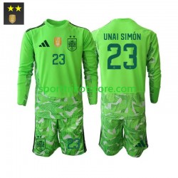 Spanien Kinderset Ausweich trikot 2026-2027 Langarm Torwart Unai Simon 23
