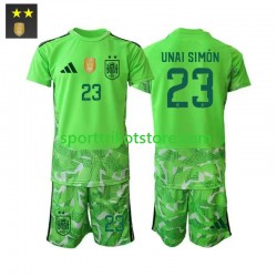 Spanien Kinderset Ausweich trikot 2026-2027 Kurzarm Torwart Unai Simon 23