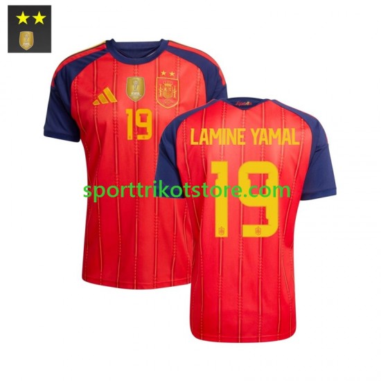Spanien Herren Heim trikot 2026-2027 Kurzarm Lamine Yamal 19