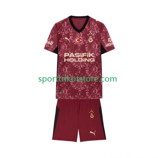 Galatasaray Kinderset Ausweich trikot 2025-2026 Kurzarm