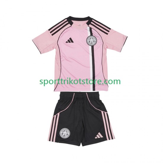 Leicester City Kinderset Ausweich trikot 2025-2026 Kurzarm