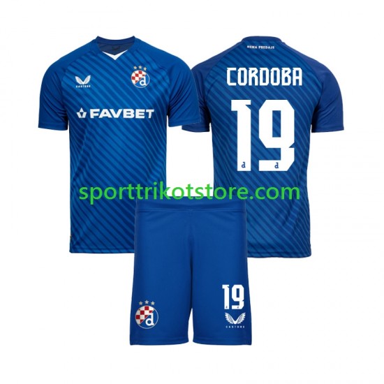 Dinamo Zagreb Kinderset Heim trikot 2024-2025 Kurzarm Juan Cordoba 19