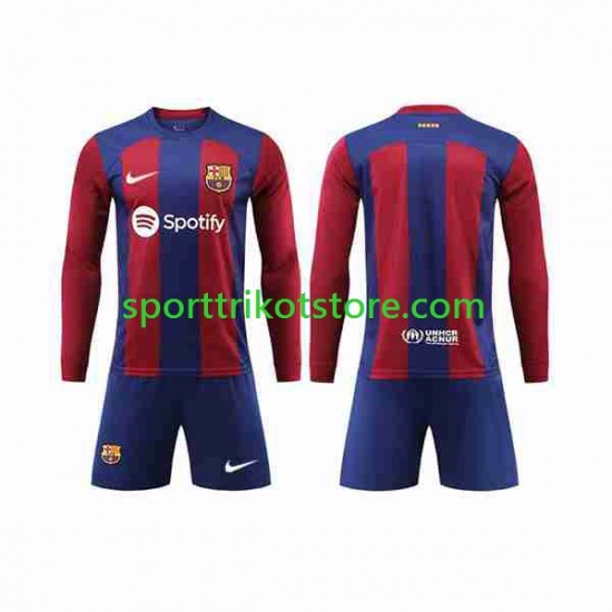 FC Barcelona Kinderset Heim trikot 2023-2024 Langarm FC Barcelona Kinderset Heim trikot 2023-2024 Langarm