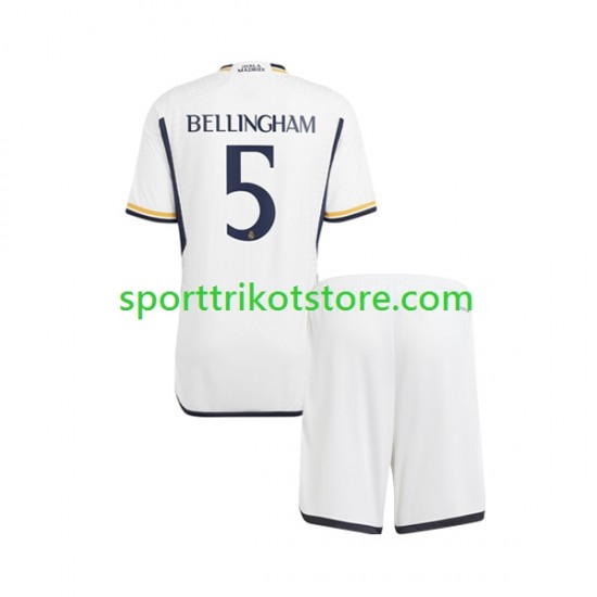 Real Madrid Kinderset Heim trikot 2023-2024 Kurzarm Jude Bellingham 5