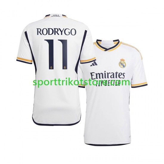 Real Madrid Herren Heim trikot 2023-2024 Kurzarm Rodrygo Goes 11