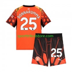 Manchester City Kinderset Ausweich trikot 2027-2028 Kurzarm Torwart Gianluigi Donnarumma