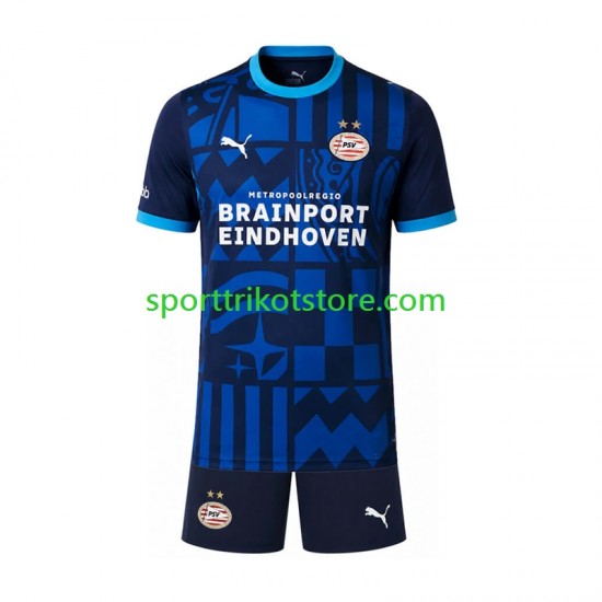 PSV Eindhoven Kinderset Ausweich trikot 2027-2028 Kurzarm