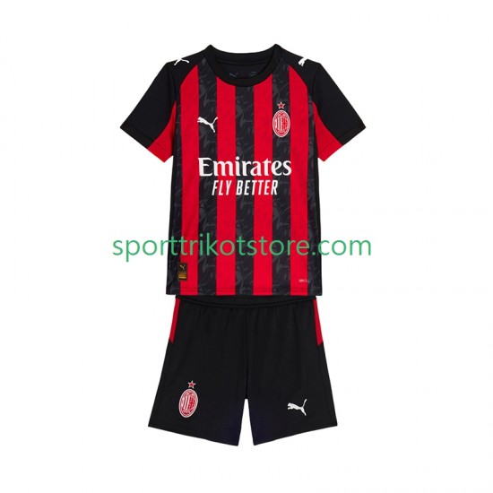 AC Mailand Kinderset Heim trikot 2025-2026 Kurzarm