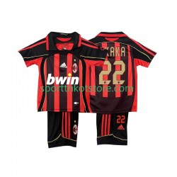 Retro AC Mailand Kinderset Heim trikot 2006 Kurzarm KAKA 22 -2007