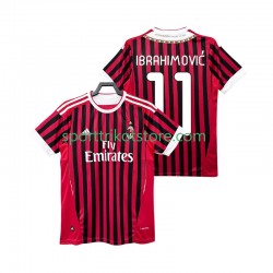 Retro AC Mailand Herren Heim trikot 2011 Kurzarm Zlatan IBRAHIMOVIC 11 2012