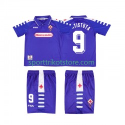 Retro AC Florenz Kinderset Heim trikot 1999 Kurzarm BATISTUTA 9 1998