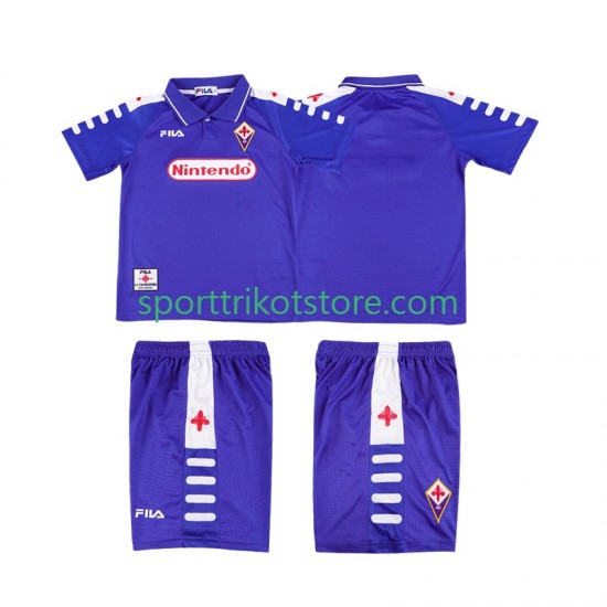 Retro AC Florenz Kinderset Heim trikot 1999 Kurzarm 1998 Retro AC Florenz Kinderset Heim trikot 1999 Kurzarm 1998