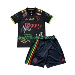 Ajax Amsterdam Kinderset Schwarz Heim trikot 2025-2026 Kurzarm Bob Marley Special