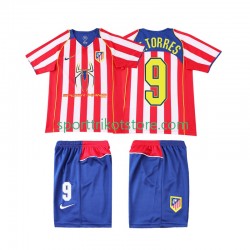 Retro Atlético Madrid Kinderset Heim trikot 2004 Kurzarm F TORRES 9 2005