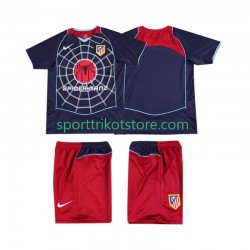 Retro Atlético Madrid Kinderset Auswärts trikot 2004 Kurzarm 2005