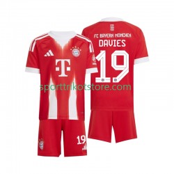 FC Bayern München Kinderset Heim trikot 2025-2026 Kurzarm Alphonso Davies 19