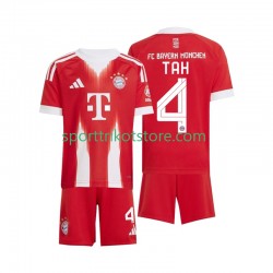 FC Bayern München Kinderset Heim trikot 2025-2026 Kurzarm Jonathan Tah 4