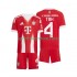 FC Bayern München Kinderset Heim trikot 2025-2026 Kurzarm Jonathan Tah 4