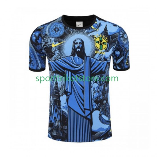 Brasilien Herren Blau Heim trikot 2024-2025 Kurzarm Jesus Brasilien Herren Blau Heim trikot 2024-2025 Kurzarm Jesus