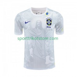 Brasilien Herren Weiß Heim trikot 2024-2025 Kurzarm Jesus