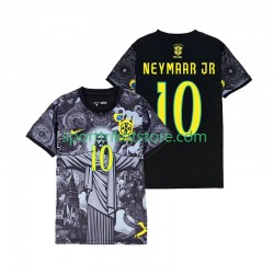 Brasilien Herren Heim trikot 2024 Kurzarm Neymar JR 10 Cheist the Redeemer