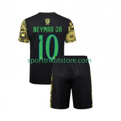 Brasilien Kinderset Heim trikot 2024 Kurzarm Neymar JR 10 Jesus