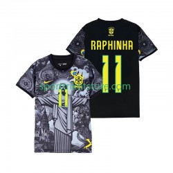 Brasilien Herren Heim trikot 2024 Kurzarm RAPHINHA 11 Cheist the Redeemer