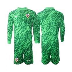 Kroatien Kinderset Auswärts trikot 2024 Langarm Torwart
